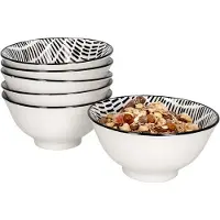 MamboCat Set van 6 graankommen Jail Zwart Wit - 89991