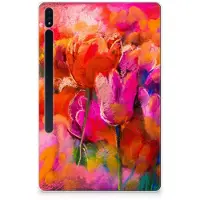 B2Ctelecom Tablethoes Samsung Galaxy Tab S7 Plus | S8 Plus Tulips