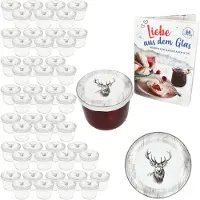 MamboCat Set van 50 bekers 230 ml To 82 Alois Hirsch deksel incl. receptenboekje