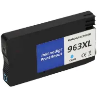 PrintAbout Inktcartridge 963XL (3JA27AE) Cyaan Hoge capaciteit geschikt voor HP