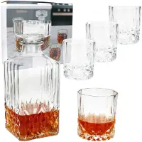 MamboCat 5-Delige Whilly Whisky-set - 1x karaf + 4x glazen - 13091