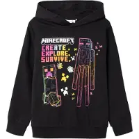 Name It Kids Sweatshirt 'NKMJiz Minecraft' geel / lila / pink / zwart
