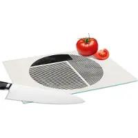 KitchenYeah Glazen Snijplank - 28x20 - Minimalisme - Cirkel - Design - Snijplanken Glas