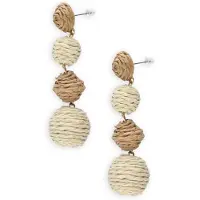 Notre-V Dames Sieraden Earrings Dots - Beige - Maat ONESIZE