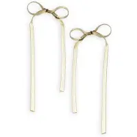 Notre-V Dames Sieraden Earring Bow - Goudkleurig - Maat ONESIZE