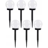 Gardlov 23562 Tuinlamp op zonne-energie, bolvormig, 9 cm, IP44, 6 stuks