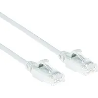 ACT DC8952 LSZH U/UTP CAT6 Datacenter Slimline Patchkabel Snagless | RJ45 connectoren | Wit | 25 cm