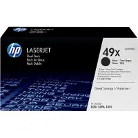 HP 49X Tonercartridge - Pack van 2 Zwarte Hoge Capaciteit Originale voor LaserJet 1160/1320/3390/3392