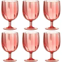 J-Line doos van 6 stuks glas met steel plastic 25.3x16.8x14.5cm