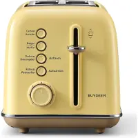 Buydeem DT620E - Broodrooster - 2 Plakken - Retro Stijl - Mellow Yellow