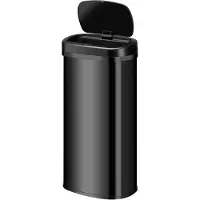 Juskys Automatische Prullenbak / Afvalemmer / Sensorprullenbak - 70 Liter - Zwart - Rechthoek