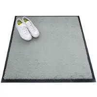 Miltex Vuilvangmat Eazycare Style, hoekig, antistatisch, UV-bestendig, afwasbaar, high twist nylon & niltril rubber, 750 x 850 mm, verkeersgrijs