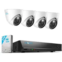Reolink RLK8-1200D4-A-4MM, 12MP PoE beveiligingssysteem met 24/7 full color beelden