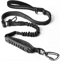 BOTC 4 in 1 Hondenriem - tot 200 CM - Reflecterend - Stevige Nylon hondenlijn - Riem voor Honden - Zwart