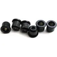 Göldo snarencontrastekkern, zwart, 8mm, set voor Tele en Non-Trem Strat - Gitaaronderdeel
