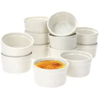 MamboCat Set van 12 crème brulee schaaltjes Bianca 9x5cm wit - 24302126