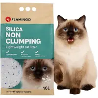Flamingo 561527 Kattenbakvulling Silica Medium Korrels - 16L