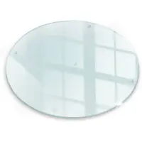 Tulup Glazen Snijplank - 40 cm - Snijplanken van Glas - Ronde Kookbenodigdheden - Transparant Snijplanken van Glas - Anti-Slip Snijplanken