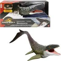 Mattel Rebirth Super Colossal Mosasaurus-actiefiguur dinosaurusspeelgoed met 2 aanvalsacties Filmnauwkeurig en beweegbaar