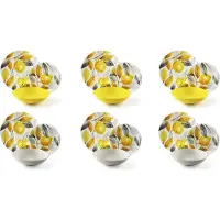 Excelsa Servies 18-delig Lemon Grey – Geel en Grijs Porselein & Aardewerk | Compleet Serviesset - Dinerbord - Ontbijtbord - Kom