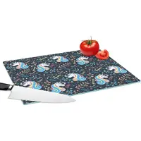 KitchenYeah Glazen Snijplank - 39x28 - Unicorn - Quote - Regenboog - Patronen - Snijplanken Glas