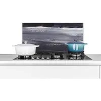 KitchenYeah Spatscherm keuken 60x30 cm - Kookplaat achterwand Verf - Abstract - Zwart - Muurbeschermer - Spatwand fornuis - Hoogwaardig aluminium