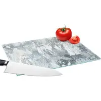 KitchenYeah Glazen Snijplank - 28x20 - Verf - Industrieel - Design - Snijplanken Glas