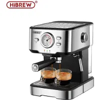 HiBREW Koffiezetapparaat - koffiemachines - Koffiezetapparaat Cafetera 20-bar Espresso inox Semi-automatische Expresso Cappuccino Heet water Stoomtemperatuurweergave H5