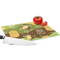 KitchenYeah Glazen Snijplank - 28x20 - Virgo - Zodiac - Patroon - Snijplanken Glas