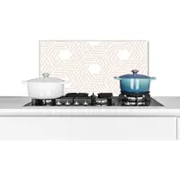KitchenYeah Spatscherm - Achterwand keuken - Patronen - Design - Beige - Abstract - 70x30 cm