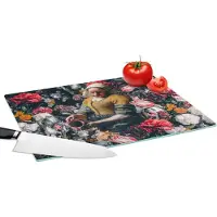 KitchenYeah Glazen Snijplank - 39x28 - Vermeer - Melkmeisje - Bloemen - Snijplanken Glas