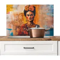 KitchenYeah Spatscherm keuken 80x55 cm - Kookplaat achterwand Portret - Sieraden - Schilderachtig - Muurbeschermer - Spatwand fornuis - Hoogwaardig aluminium