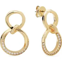Jette - 89207904 - Oorbellen - Dames - 925 Zilver - geel verguld gepolijst met Zirkonia
