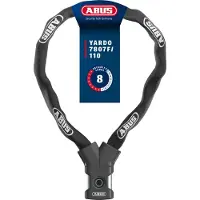 ABUS Fietsslot Kettingslot - YARDO Fingerprint 7807F - Security level 8 - zwart - 85 cm - Geschikt voor elektrische fietsen en stadsfietsen