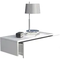 Hioshop UsalM60 nachtkastje wandmontage 1 lade wit.