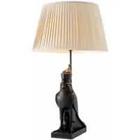 Eichholtz Tafellamp Horus Bronze Highlight Finish Incl Beige Pleated Shade