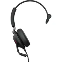 Jabra YOU'RE ON Evolve2 40 SE, enkelzijdige headset, bedraad USB-C poort, 3 microfoons, geluidsisolerend ontwerp, MS Teams gecertificeerd
