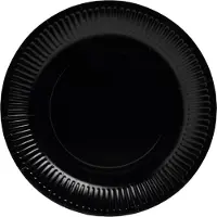 PROnappe kartonnen borden rond 23cm zwart 20 stuks