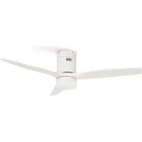 Create - Plafondventilator silent 40W - M Ø132 cm - Met Wifi - Met Afstandsbediening - 6 Snelheden - Timer - Zomer/Winter functie - Wit - WIND CALM