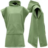 Unique living BEACH PONCHO - 80x100 cm - Strand - Zomer - Sneldrogend - Taupe