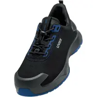 Uvex 1 x-craft veiligheidsschoen, enkelschoen S2, zwart/blauw, zwart/blauw, maat 52