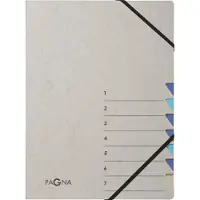 Pagna Sorteermap Easy - A4 - 7 tabs - lichtblauw / donkerblauw