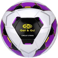 Get & go Voetbal - Circuit Strike - Wit/Paars - Maat 5 - Ø ca. 22 cm