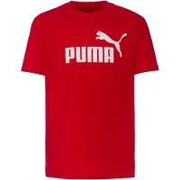 Puma Functioneel shirt 'Essentials No. 1' bloedrood / wit