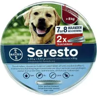 Seresto Anti Vlooien en Teken Halsband Hond Vanaf 8 Kg 2-Pack 70 cm