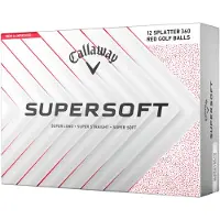 Callaway Supersoft splatter 360 rood golfbal wit