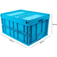 0 0 Euronorm plooibox 8645 DS, blauw