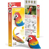 Eugy 3D Puzzel - Papegaai - Vogels - Duurzaam - Verzamel Ze Allemaal - 6 Jaar