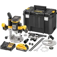 DeWalt DCW 620 H2T bovenfrees 18 V 12 mm borstelloos + 2x Powerstack accu 5.0 Ah + lader + TSTAK