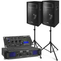 Complete DJ Bluetooth geluidsinstallatie 700W met standaards